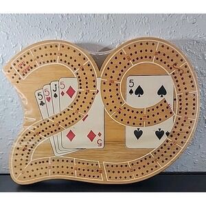 Cribbage Board Hoyle No. S905025 Perfect 29 Wood Board Plastic Pegs